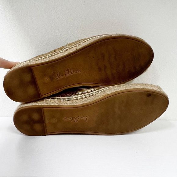 Sam Edelman Khloe Gold Woven Espadrilles 9 - Picture 6 of 7
